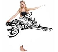 BAAROO Towel Trombone Silhouette Of Trombone Musical Symbols Entertainment Culture Inspiration Microfiber Towel Super Absorbent Swimming 130CM X 80CM
