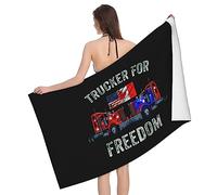 BAAROO Truckers for Freedom Bath Towels Large Absorbent Towels for Bathroom Pool Towels Quick Drying Beach Sports Towels 130CM X 80CM