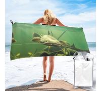 BAAROO Underwater Catfish Bath Towels Beach Towel Large Soft Absorbent Personalised Print Towels Quick-Drying 130CM X 80CM