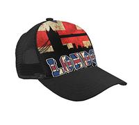 BAAROO Unisex Original Classic Baseball Cap Adjustable Union Jack British Flag London Bridge Mesh Cap Dad Hat Breathable Black