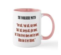 BAAROO Yorkshire Rose &Amp; Motto Mug Ceramic Coffee Mug, Tea Cup 11 oz