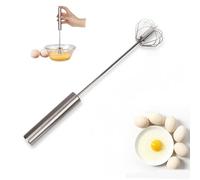 Baawner Whizzy Whisk, Stainless Steel whisks, 2025 New Egg Whisk Hand Push Rotary Blender for Blending, Whisking, Beating, Stirring (S)