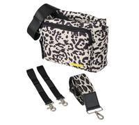 baba bing Cross Body Softshell Changing Bag - Leopard Print - Baby Changing Bags | Convertible Design Baby Nappy Bag | Nappy Changing Bags - Crossbody/Hand-Held Diaper Bag
