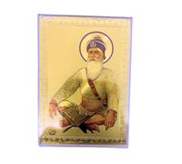 Baba Deep Singh Ji Acrylic Photo Frame for Car Dashboard, Home Temple, Office Desk - Sikh Warrior Saint Gift for Devotion, Protection & Inspiration - Small Religious Décor for Daily Worship
