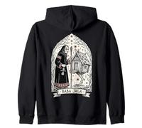 Baba Jaga Slavic Witch Pagan Folklore Folk Magic Zip Hoodie