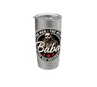 Baba Middle Eastern Dad Papa Muslim Funny Bad Influence Stainless Steel Insulated Tumbler