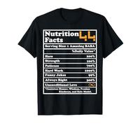 Baba Nutrition Facts Arabic Calligraphy Letter Father's Day T-Shirt