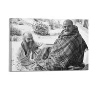 Baba Ram Dass & Neem Karoli BabaWall Decoration Posters Motivational Wall Posters Suitable for Office Gym Bedroom Decoration AestheticFrame-style 20x30inch(50x75cm)