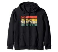 Baba The Man The Myth The Legend Vintage Gift for Baba Zip Hoodie