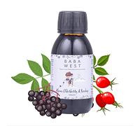 Baba West Alpine Elderberry & Rosehip Juice - Kids Immune Support with Vitamin C - Reduced Sugar - 100 ml