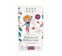 Baba West Children’s Multivitamin & Multibiotic Powder - 12.5 Billion Live Cultures & 13 Vitamins - Easy Daily Sachets for 1-12 Years - 30 Sachets (1 Month Supply)