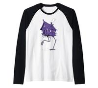 Baba Yaga Chicken Leg House Slavic Folklore Art Raglan Baseball Tee