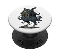 Baba Yaga Chicken Leg House Spooky Folklore Dark Art PopSockets Adhesive PopGrip