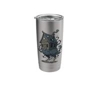 Baba Yaga Chicken Leg House Spooky Folklore Dark Art Stainless Steel Insulated Tumbler