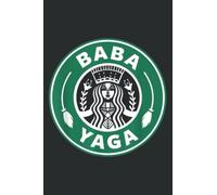 Baba Yaga Coffee Brewing Slavic Witch Halloween Powers Logo: Journal/Ruled Notebook with Premium Paper, 6" x 9", Inner Pocket, 120 Pages