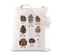 Baba Yaga Hut Inspire Tote Bag Mythical Witch Gift Russian Fairy Tale Inspire Shoulder Bag Chicken Leg House Handbag (Chicken Leg House UK)