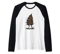 Baba Yaga Walking House Chicken Legs Slavic Folklore Raglan Baseball Tee