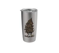 Baba Yaga Walking House Chicken Legs Slavic Folklore Stainless Steel Insulated Tumbler