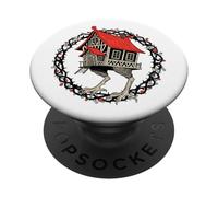 Baba Yaga Witch Hut on Chicken Legs Slavic Folklore PopSockets Adhesive PopGrip