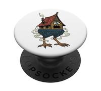 Baba Yaga Witch Hut on Chicken Legs Slavic Folklore PopSockets Adhesive PopGrip