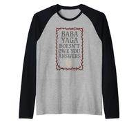 Baba Yaga Witchcore Slavic Folklore Dark Feminine Look Raglan Baseball Tee