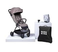 BABABING Compact Stroller with Travel Bag & Raincover - Lightweight Baby Stroller for up to 22kg - One Hand Foldable Strollers for Toddlers up to 4 Years - Travel Pushchairs for Babies (Mink)
