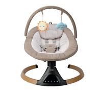 BABABING Electric Baby Swing Chair - Beige | Soft Baby Chair Hub Swings with Bluetooth and Digital Display | Lightweight Swing Chairs from Birth with 5 Swinging Options