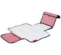 BABABING Flipout Portable Baby Changing Mat, Fold Out Travel Nappy Changing Mat with Foldable Storage Pockets and Waterproof Lining, Baby Mat - Black