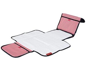 BABABING Flipout Portable Baby Changing Mat, Fold Out Travel Nappy Changing Mat with Foldable Storage Pockets and Waterproof Lining, Baby Mat - Black