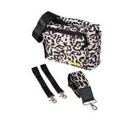 baba bing Cross Body Softshell Changing Bag - Leopard Print - Baby Changing Bags | Convertible Design Baby Nappy Bag | Nappy Changing Bags - Crossbody/Hand-Held Diaper Bag