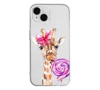 Babaco ERT GROUP mobile phone case for Apple Iphone 14 PLUS original and officially Licensed pattern Giraffe 001 optimally adapted to the shape of the mobile phone, partially transparent