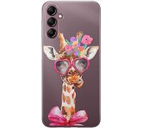Babaco ERT GROUP mobile phone case for Samsung A14 4G/5G original and officially Licensed pattern Giraffe 002 optimally adapted to the shape of the mobile phone, partially transparent