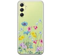 Babaco ERT GROUP mobile phone case for Samsung A34 5G original and officially Licensed pattern Flowers 040 optimally adapted to the shape of the mobile phone, partially transparent