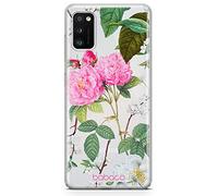 Babaco ERT GROUP mobile phone case for Samsung A41 original and officially Licensed pattern Flowers 037 optimally adapted to the shape of the mobile phone, partially transparent