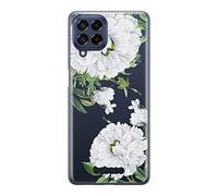 Babaco ERT GROUP mobile phone case for Samsung M53 5G original and officially Licensed pattern Flowers 047 optimally adapted to the shape of the mobile phone, partially transparent
