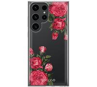 Babaco ERT GROUP mobile phone case for Samsung S23 ULTRA original and officially Licensed pattern Flowers 007 optimally adapted to the shape of the mobile phone, partially transparent