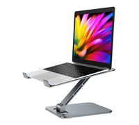 Babacom Laptop Stand Lap Desk Ergonomic Foldable Computer Stand with Adjustable Height Ventilated Aluminium Alloy Laptop Riser Compatible with Ma