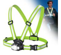 Babacom Running Lights for Runners, 500LM Running Chest Light, 45° Adjustable Beam & 6 Modes, 360° Reflective Running Vest, 1800mAh Rechargeable Alternative Head Torch for Jogging/Riding/Dog Walking