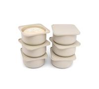 babadoh Pizza Making Accessories | BIG Pizza Dough Proofing Containers with Lids | Set of 6 | Dough Colour | Big Size (make 12-16" Pizzas)