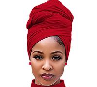 BABAHU Head Wraps for Women - African Head Scarf Turban Long Hair Head Wrap Scarf Soft Stretch Headwrap