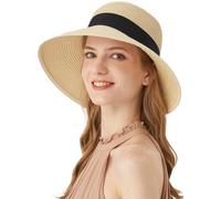 BABAHU Sun Hats for Women UPF 50+ Women's Lightweight Foldable/Packable Beach Sun Hat