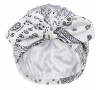 Babalet Turbans for Women Satin Lined Beanies Chemo Headwear Soft Caps Cancer Head Wrap Sleeping Cap Hair Loss Hat,White,1PCS