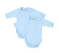 Baban Baby Bodysuits & One-pieces, Long Sleeve Bodysuit Baby Vests, 100% Cotton Made in Britain, 2 Pack