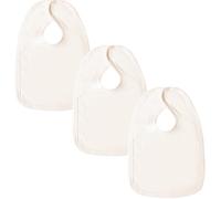 Baban Baby Cotton Dribble Bibs Baby Bibs Teething 3 Pack, Cream