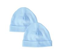 Baban Baby Premature Hat Set 2 Pack Cotton Tiny Baby, Blue