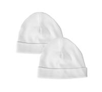 Baban Baby Premature Hat Set 2 Pack - Cotton Tiny Baby Clothes Gift for Boys and Girls 3-5lb and 5-8lb, Made in Britain (UK, Age, Premature, 5-8lbs, White)
