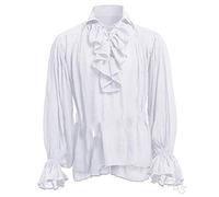 Babao Men's Medieval Tunic Costume Halloween Shirt Renaissance Long Sleeve Tops