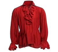 babao Men's Medieval Tunic Costume Halloween Shirt Renaissance Long Sleeve Tops