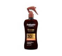Babaria - Sun Spray Bronze Coconut Oil SPF30 | Tanning Accelerator | Light Texture Without Fat | Waterproof | Coral Friendly | Vegan | 200 ml