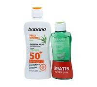 BABARIA LECHE PROTECTORA SOLAR PIELES SENSIBLES SPF50+ 200 ML + AFTER SUN ALOE 100 ml